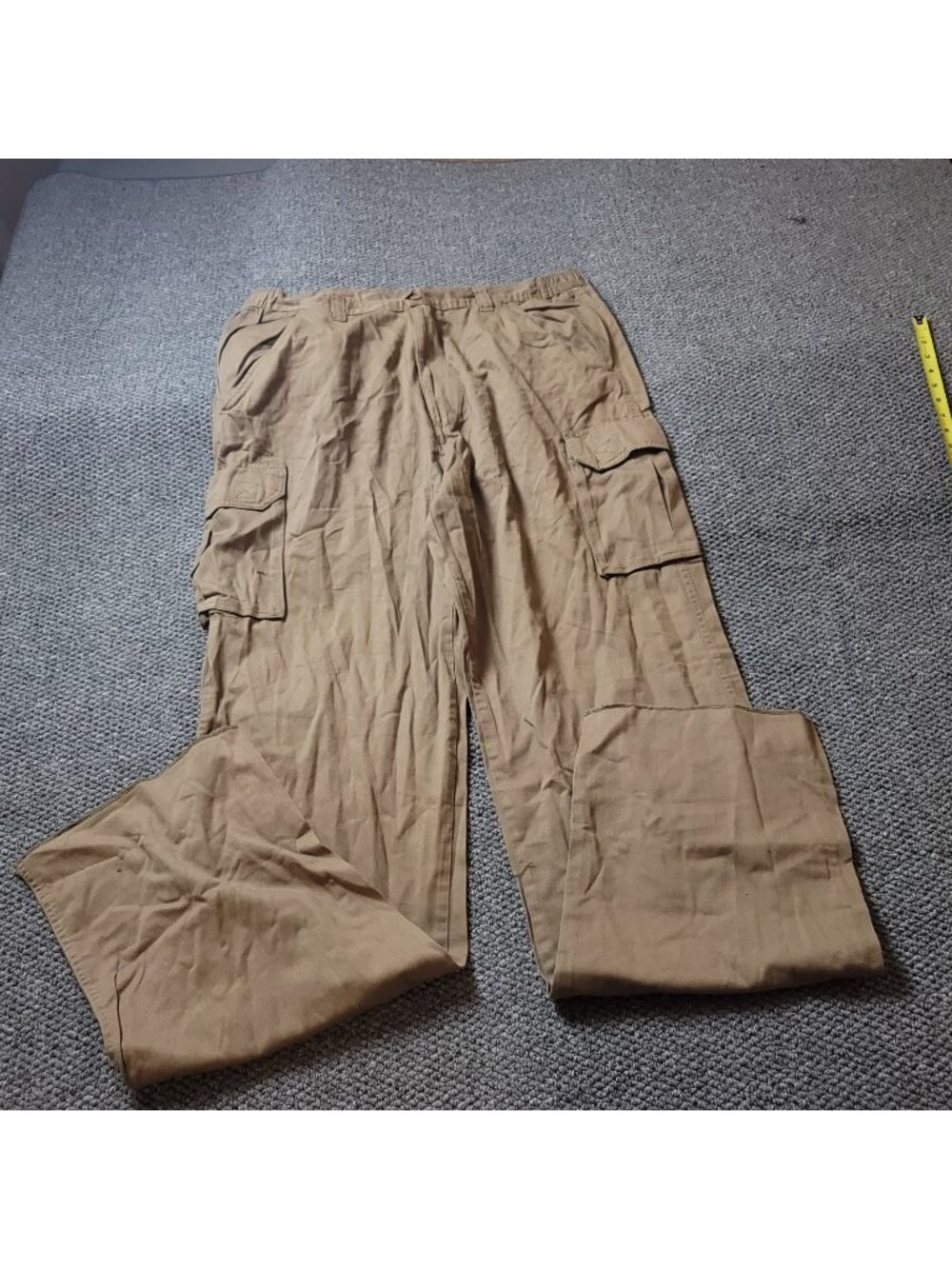 Boulder Creek Cargo Pants Mens 42 x 40 T Big Tall Tan Beige Chino Khaki Cotton
